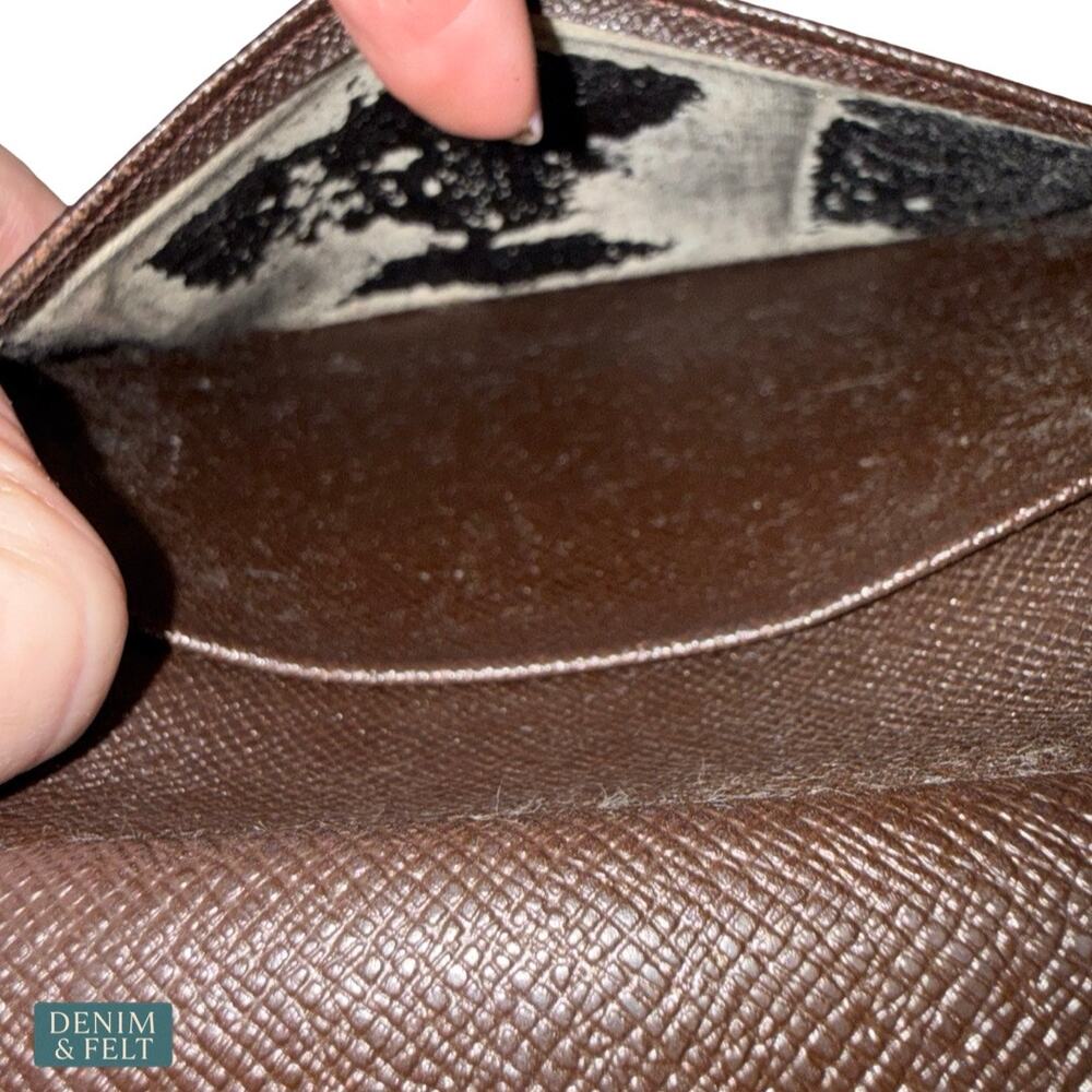 Louis Vuitton Damier Ebene Kisslock Wallet Clutch‎ Vintage Paris Heritage Luxe - Picture 14 of 16